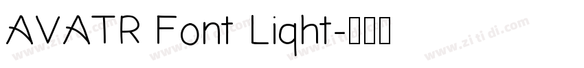 AVATR Font Light字体转换